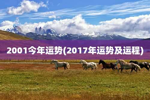 2001今年运势(2017年运势及运程)