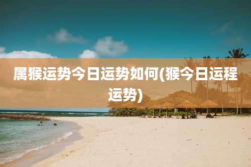 属猴运势今日运势如何(猴今日运程运势)