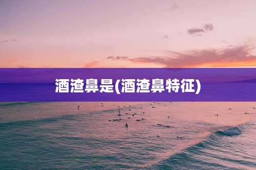 酒渣鼻是(酒渣鼻特征)