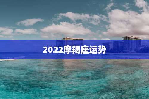 2022摩羯座运势