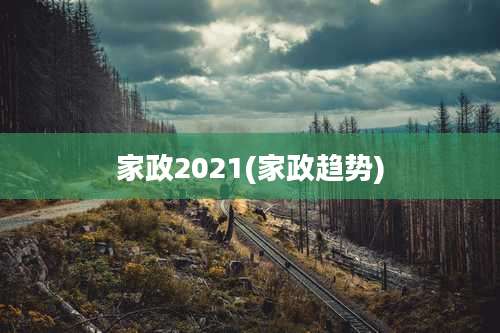 家政2021(家政趋势)