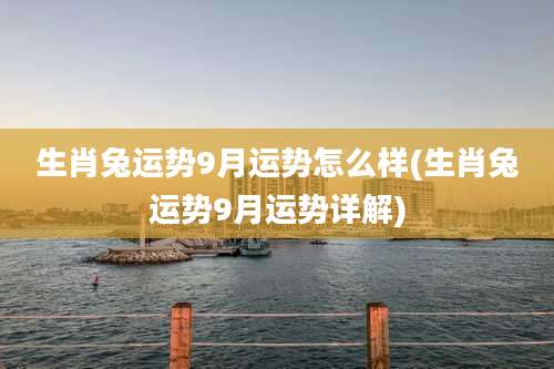 生肖兔运势9月运势怎么样(生肖兔运势9月运势详解)