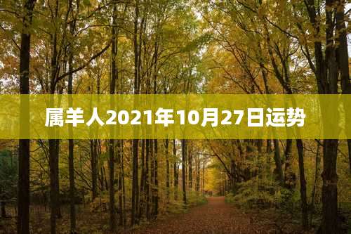 属羊人2021年10月27日运势