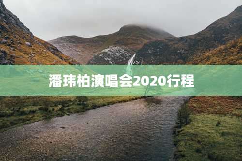 潘玮柏演唱会2020行程