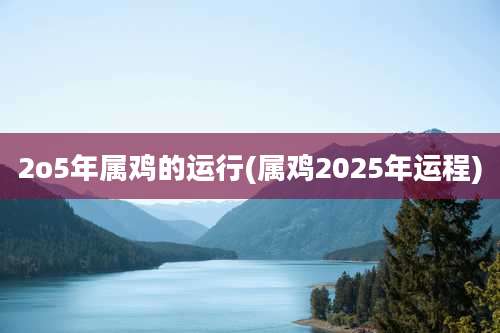 2o5年属鸡的运行(属鸡2025年运程)