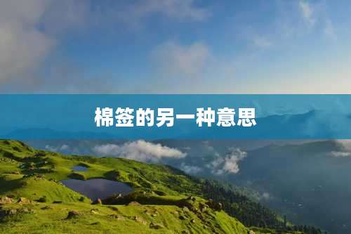 棉签的另一种意思