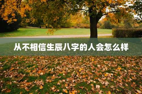 从不相信生辰八字的人会怎么样