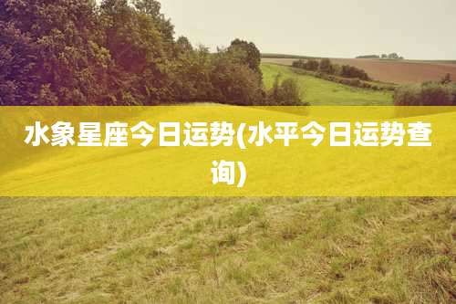 水象星座今日运势(水平今日运势查询)