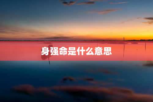 身强命是什么意思