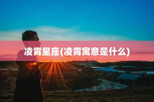 凌霄星座(凌霄寓意是什么)