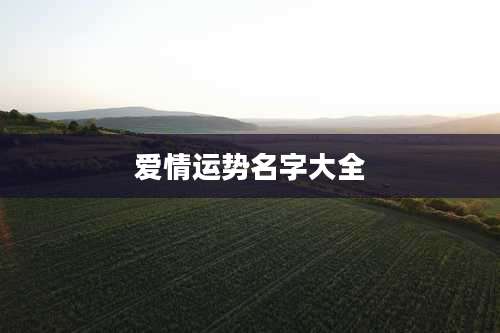 爱情运势名字大全