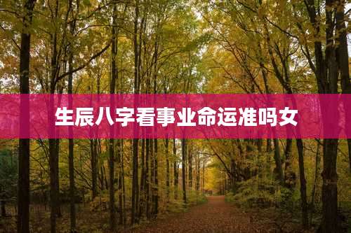 生辰八字看事业命运准吗女