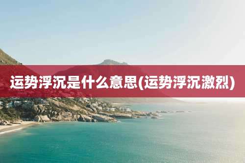 运势浮沉是什么意思(运势浮沉激烈)