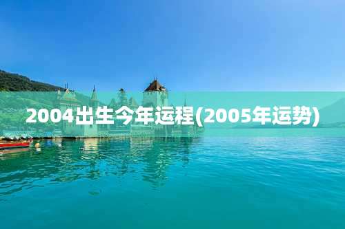 2004出生今年运程(2005年运势)