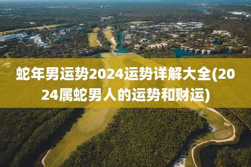 蛇年男运势2024运势详解大全(2024属蛇男人的运势和财运)