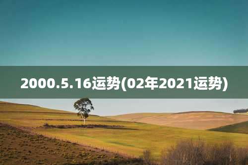 2000.5.16运势(02年2021运势)