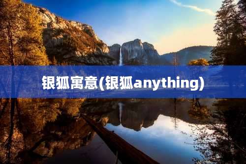 银狐寓意(银狐anything)