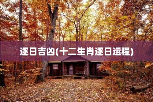 逐日吉凶(十二生肖逐日运程)