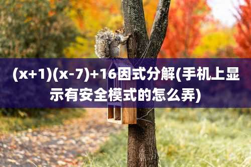 (x+1)(x-7)+16因式分解(手机上显示有安全模式的怎么弄)