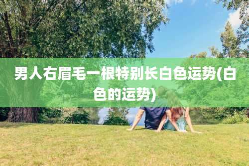 男人右眉毛一根特别长白色运势(白色的运势)