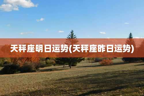 天秤座明日运势(天秤座昨日运势)