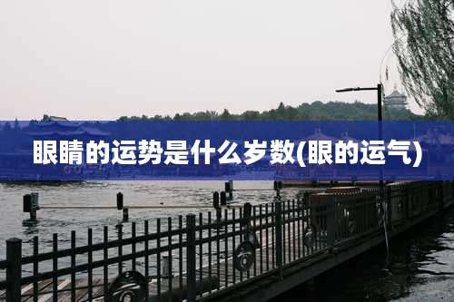 眼睛的运势是什么岁数(眼的运气)