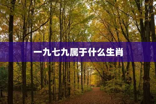 一九七九属于什么生肖