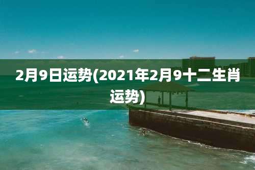 2月9日运势(2021年2月9十二生肖运势)