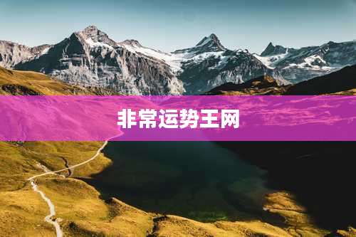 非常运势王网