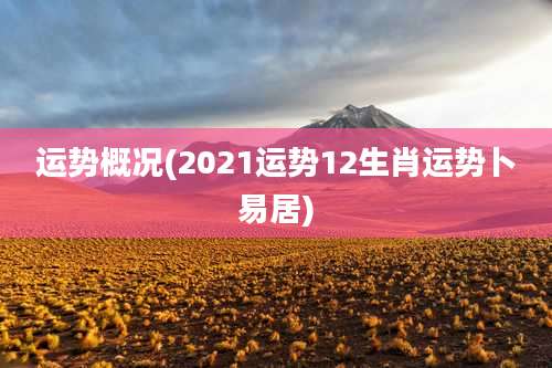 运势概况(2021运势12生肖运势卜易居)