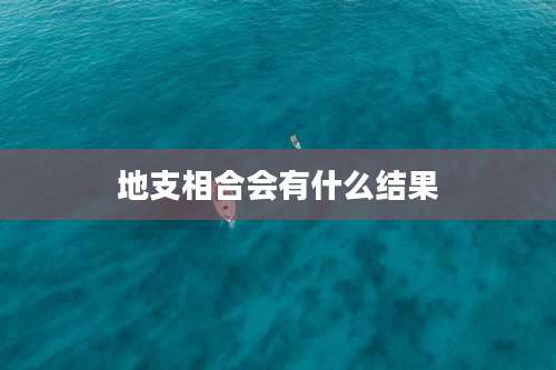 地支相合会有什么结果