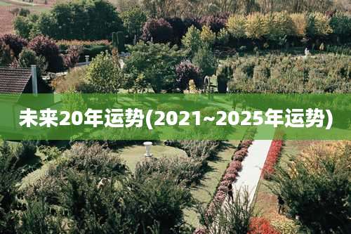 未来20年运势(2021~2025年运势)
