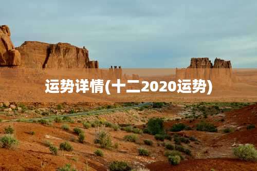 运势详情(十二2020运势)