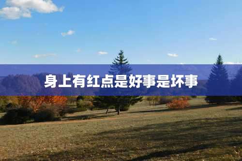 身上有红点是好事是坏事