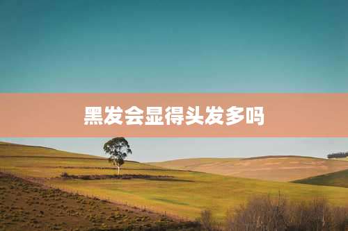 黑发会显得头发多吗