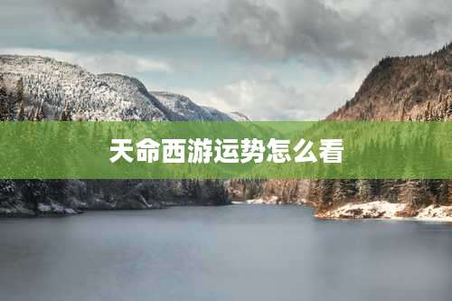 天命西游运势怎么看