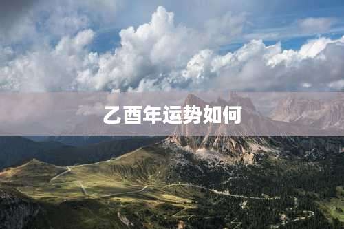 乙酉年运势如何