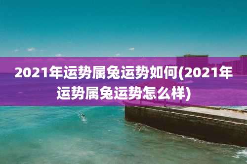 2021年运势属兔运势如何(2021年运势属兔运势怎么样)