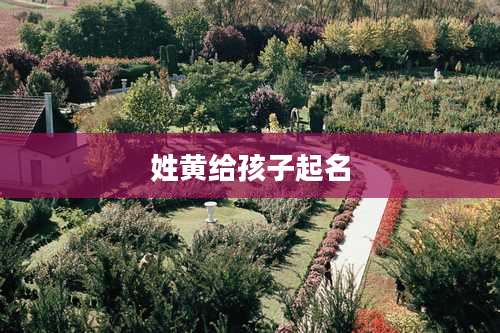 姓黄给孩子起名
