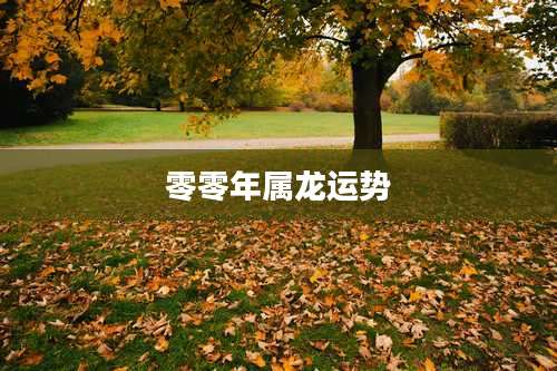 零零年属龙运势