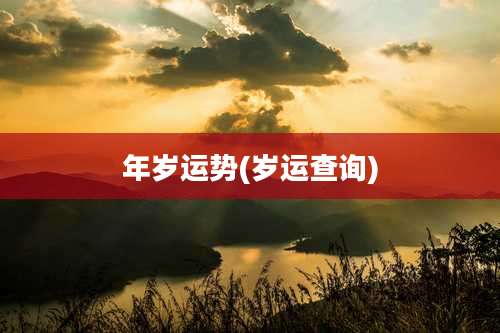 年岁运势(岁运查询)