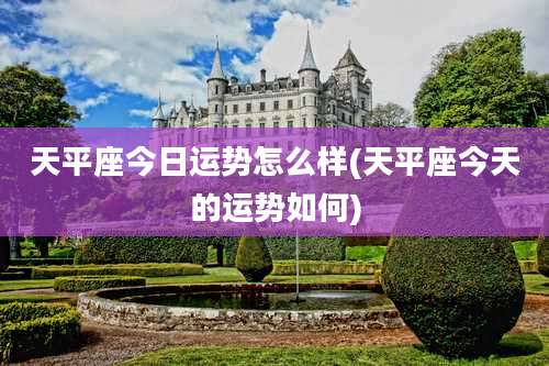 天平座今日运势怎么样(天平座今天的运势如何)