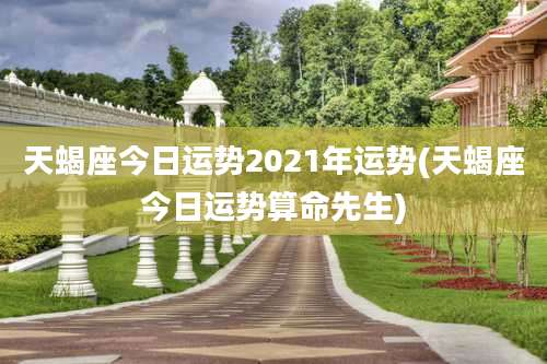 天蝎座今日运势2021年运势(天蝎座今日运势算命先生)