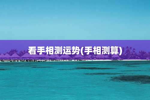看手相测运势(手相测算)
