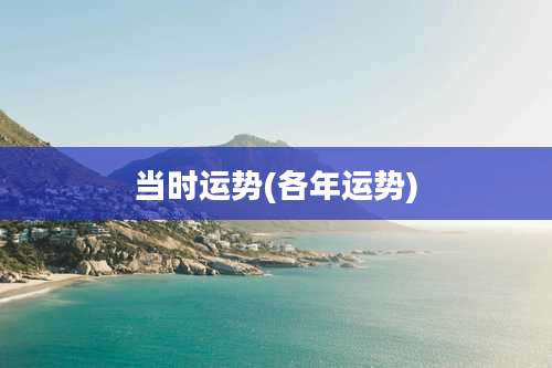 当时运势(各年运势)