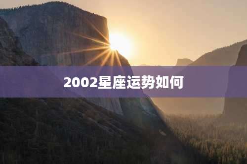 2002星座运势如何