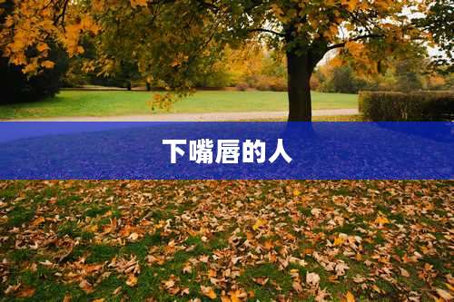 下嘴唇的人
