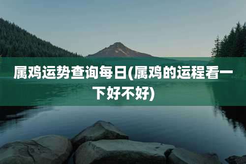 属鸡运势查询每日(属鸡的运程看一下好不好)