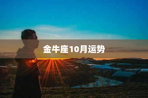 金牛座10月运势