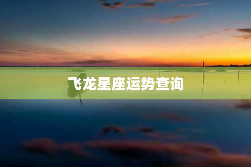 飞龙星座运势查询